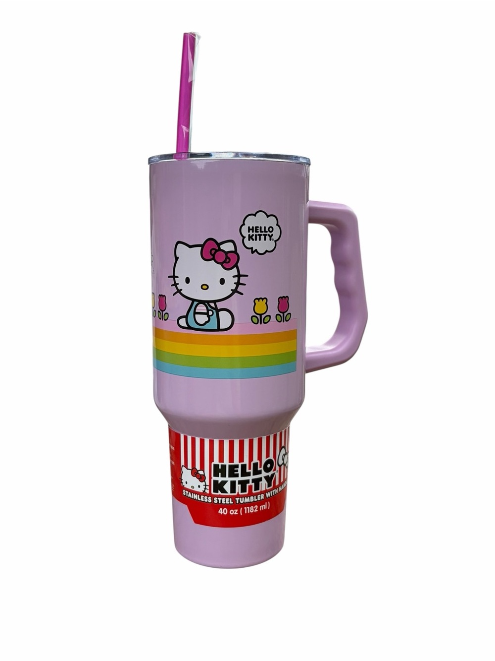 Sanrio Hello Kitty Tulips Bumble Bee Lilac Stainless Steel 40 oz. Tumbler